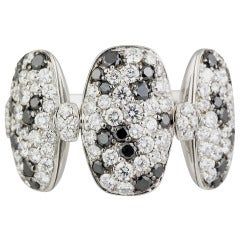 DE GRISOGONO ZUCCHERO Diamond and White Gold Flexible Ring at 1stDibs