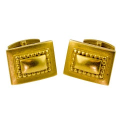 Vintage Kieselstein-Cord Gold Shield Cufflinks
