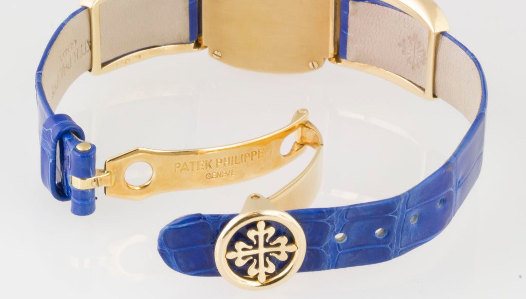 Women's Patek Philippe Lady's Yellow Gold Ellipse Wristwatch with Diamond Indexes