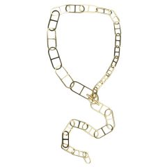 HERMES 18K Gold Chaine D'Anche Adjustable Necklace