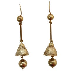 Gold Bell Earrings