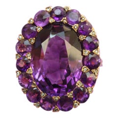 Large Amethyst Cocktail Ring