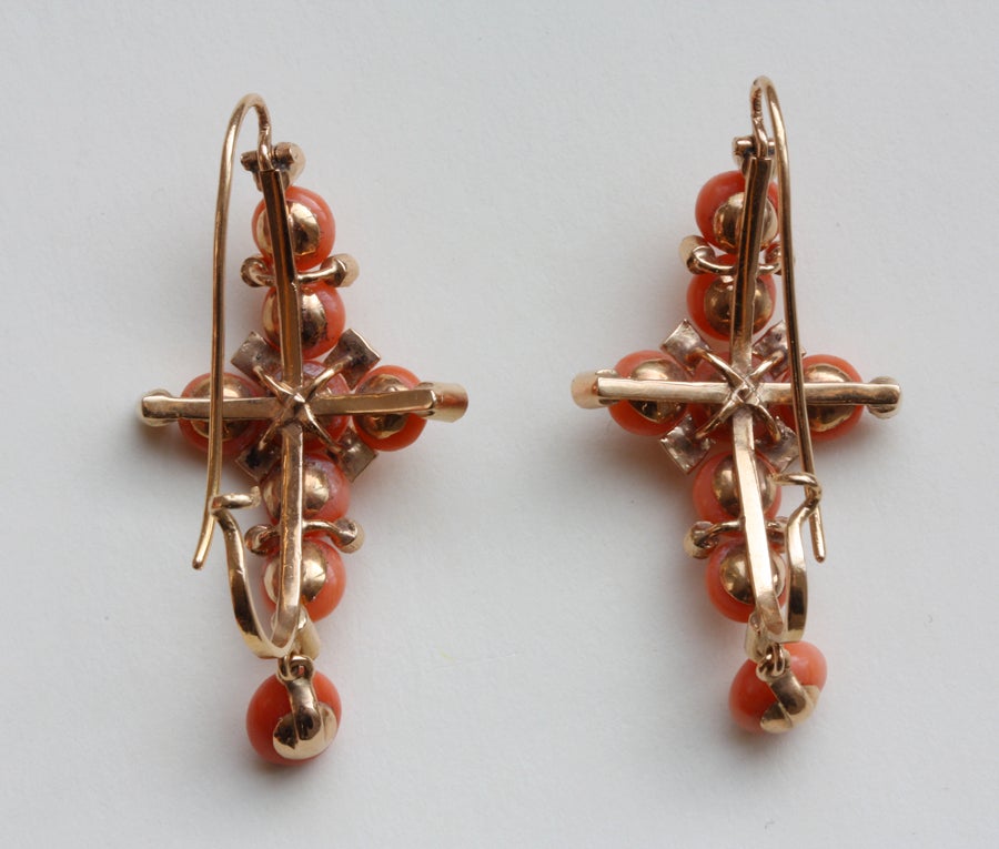 cross pearl earrings