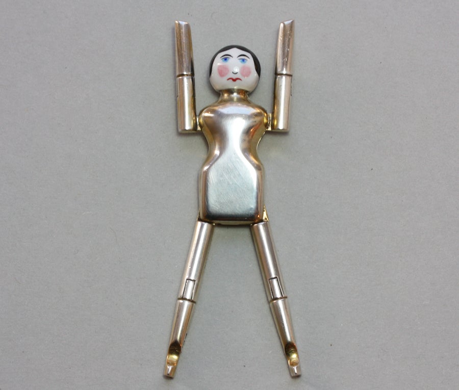 COHEN & CHARLES Whimsical Silver and Enamel SUgartong