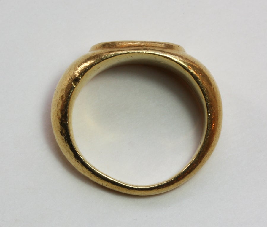 Large Roman  Gold Gryllos Intaglio Ring  at 1stdibs