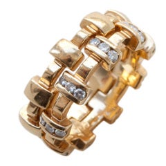 CHANEL 'Palissade' gold and diamond rings