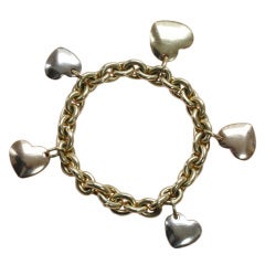 Vintage POMELLATO Hearts Charm Bracelet