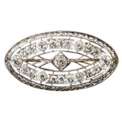 J.E.Caldwell & Co. diamond & platinum brooch