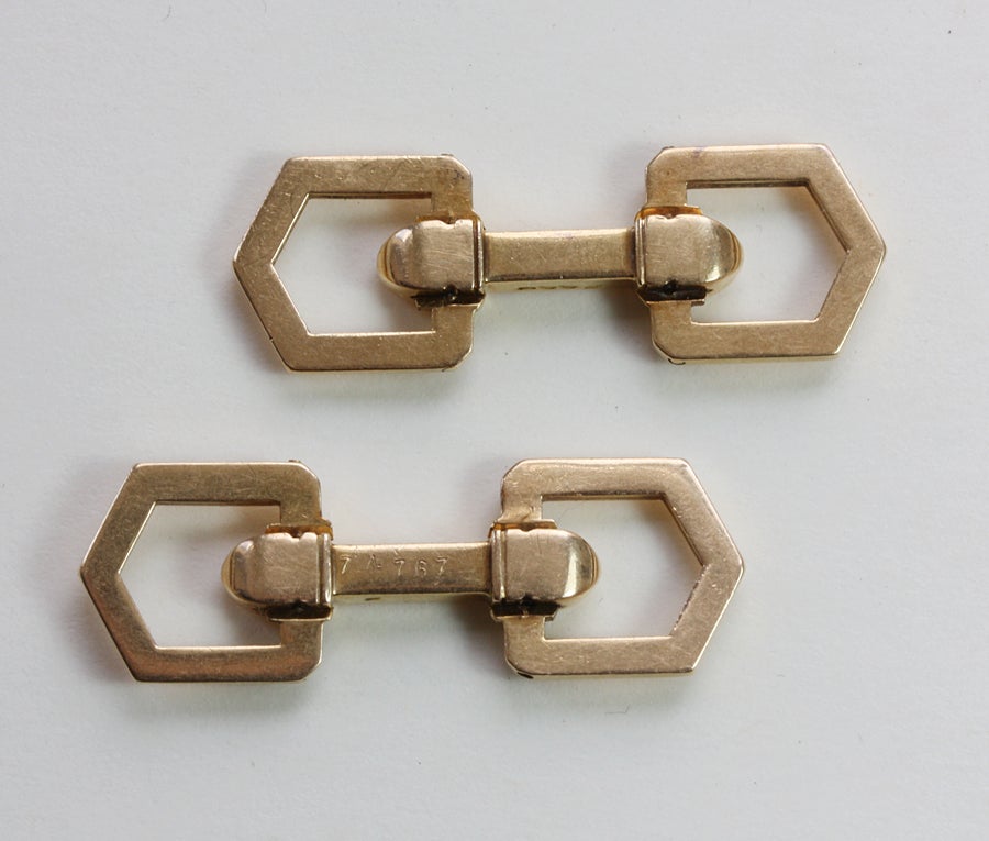 Gold Art Deco Cufflinks