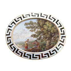 Antique micromosaic brooch