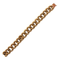 VAN CLEEF & ARPELS Braided Gold Link Bracelet