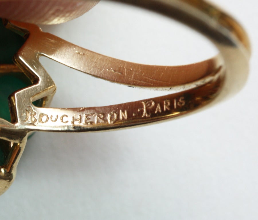 Women's BOUCHERON Lapis and Agate Gold Ring