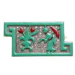 GEORGES FOUQUET Chinoiserie Art Deco Brooch 2