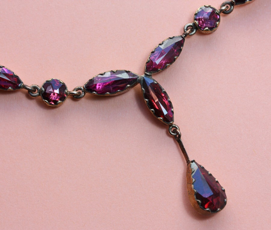 Victorian Garnet Gold Necklace