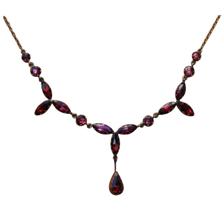 Garnet Gold Necklace