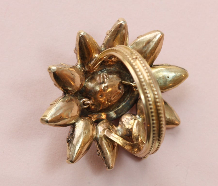 Victorian Garnet Gold Star Ring