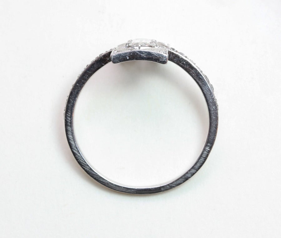 LALIQUE Diamant- und Platinring (Art nouveau)