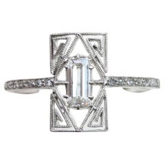 LALIQUE Diamond and Platinum Ring