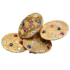 Beautiful gem set and gold cufflinks