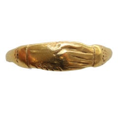 Medieval gold fede ring