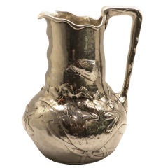 Whiting Sterling Mixed Metals Water Pitcher Circa 1885