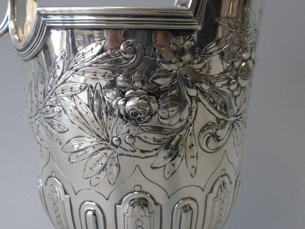 Sterling Silver Gorham Mfg Co. Sterling George II Style Ewer On Stand Circa 1910