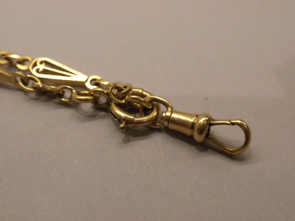 Art Nouveau Antique French Gold 62 Inch Chain, Circa 1900