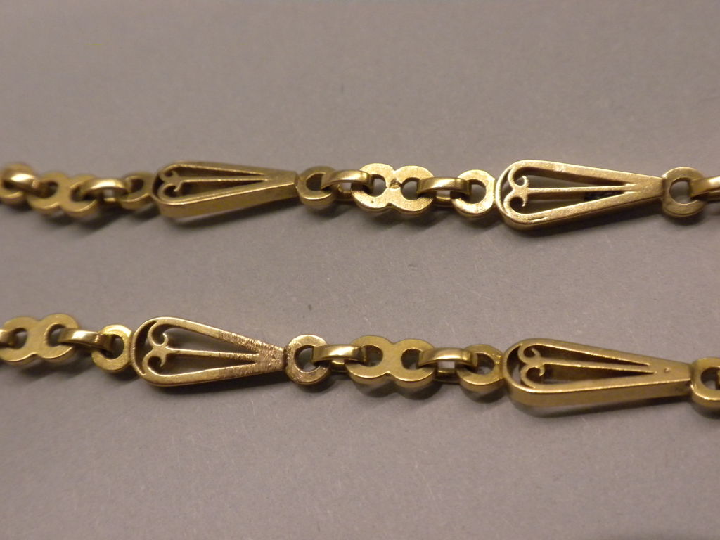 Women's Antique French Gold 62 Inch Chain, Circa 1900