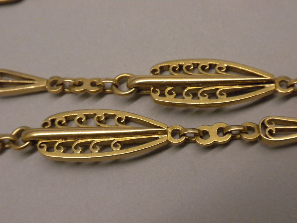 Antique French Gold 62 Inch Chain, Circa 1900 4
