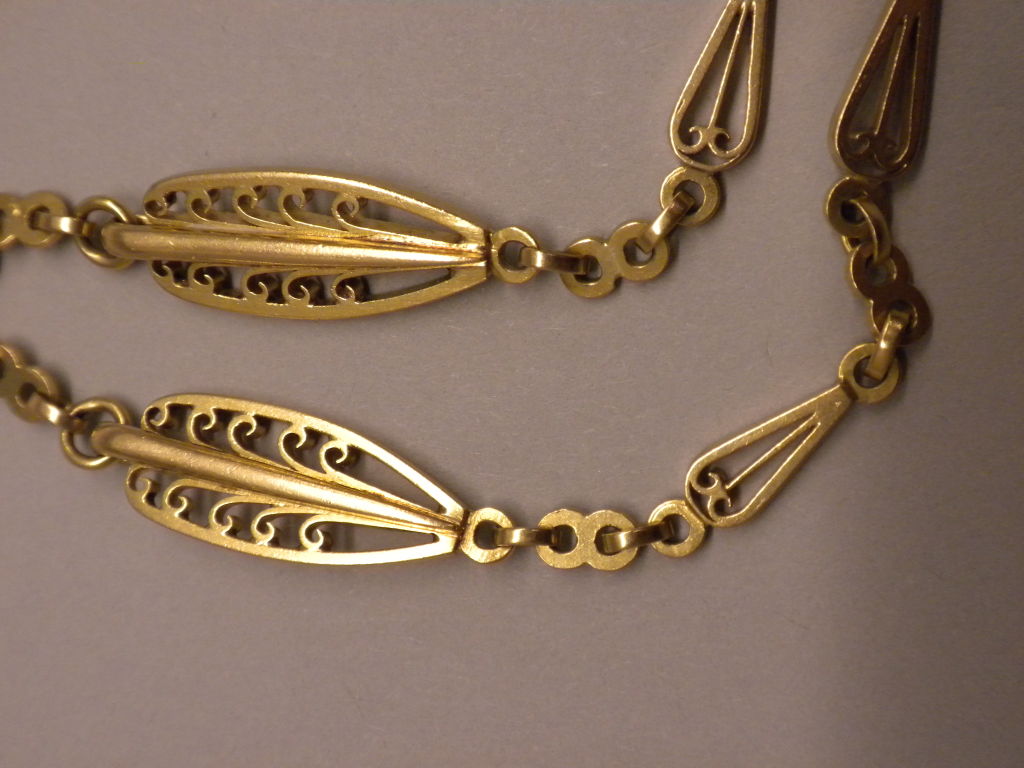 Antique French Gold 62 Inch Chain, Circa 1900 5