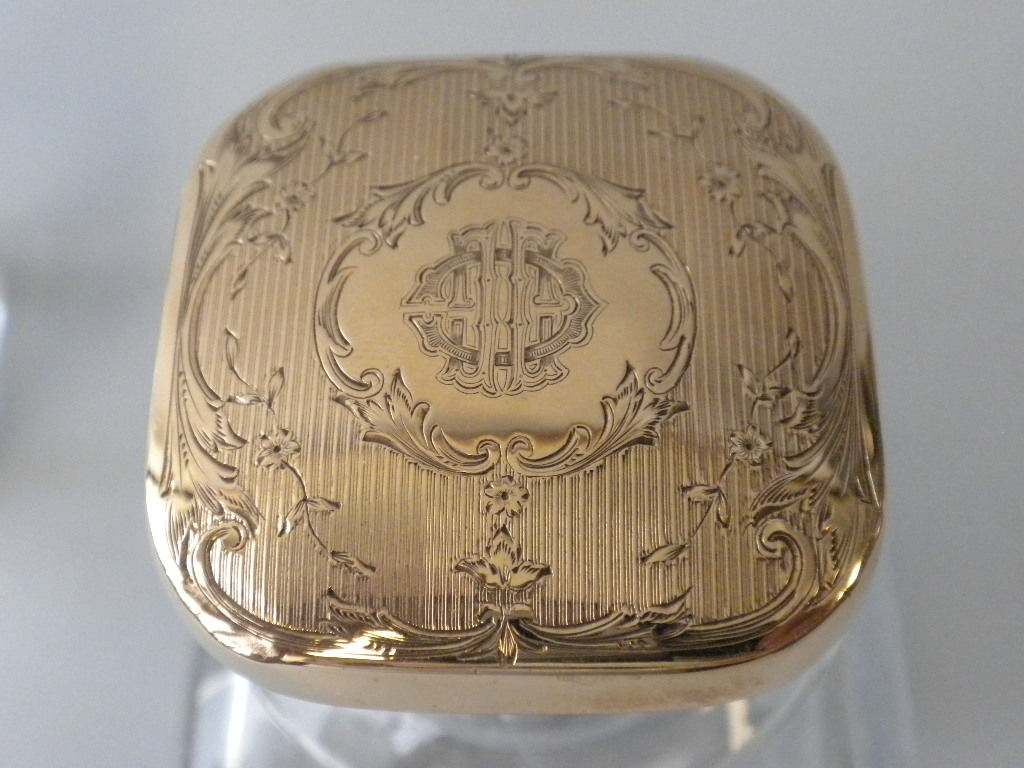 GORHAM MFG. CO. 14 Karat Gold Mounted Perfumes Circa 1915