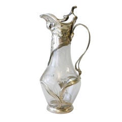 Russian Silver Mounted Decanter, Circa 1920