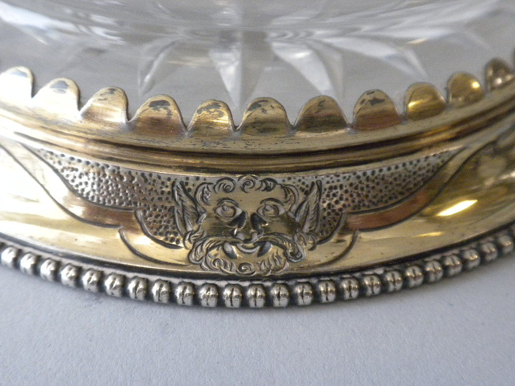 John Figg Victorian Silver Gilt Mounted Decanter, London, 1860 2