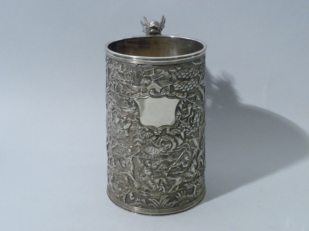 Antique Chinese Export Silver Tankard, LeeChing, C 1860 2