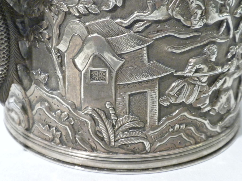 Antique Chinese Export Silver Tankard, LeeChing, C 1860 5