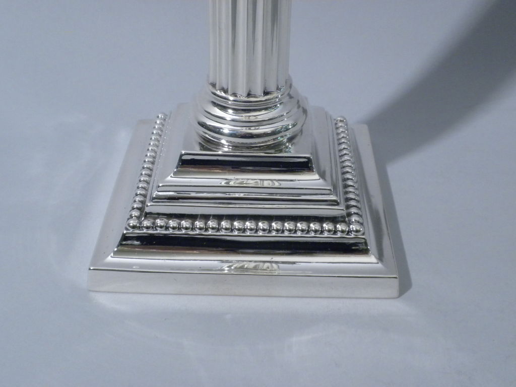 GORHAM Sterling Corinthian Column Candlesticks, Circa 1940 4