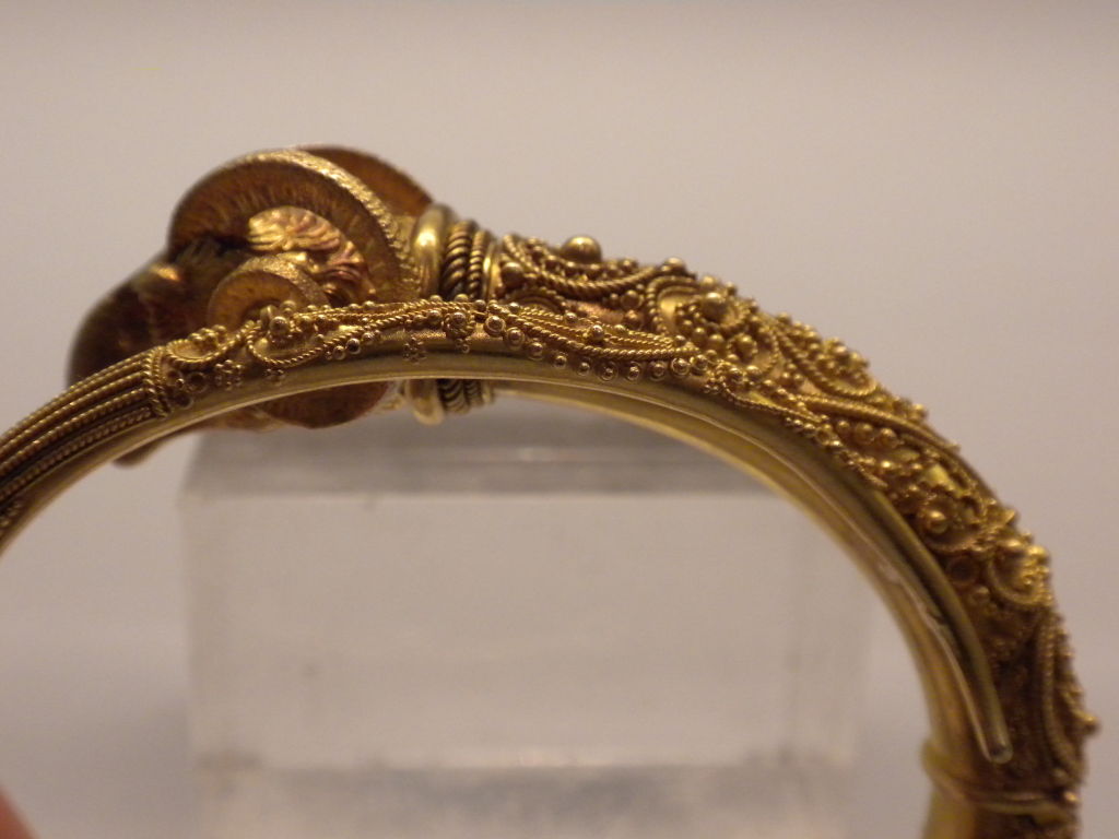 Antique Victorian Gold Bangle Bracelet, Circa 1880 2