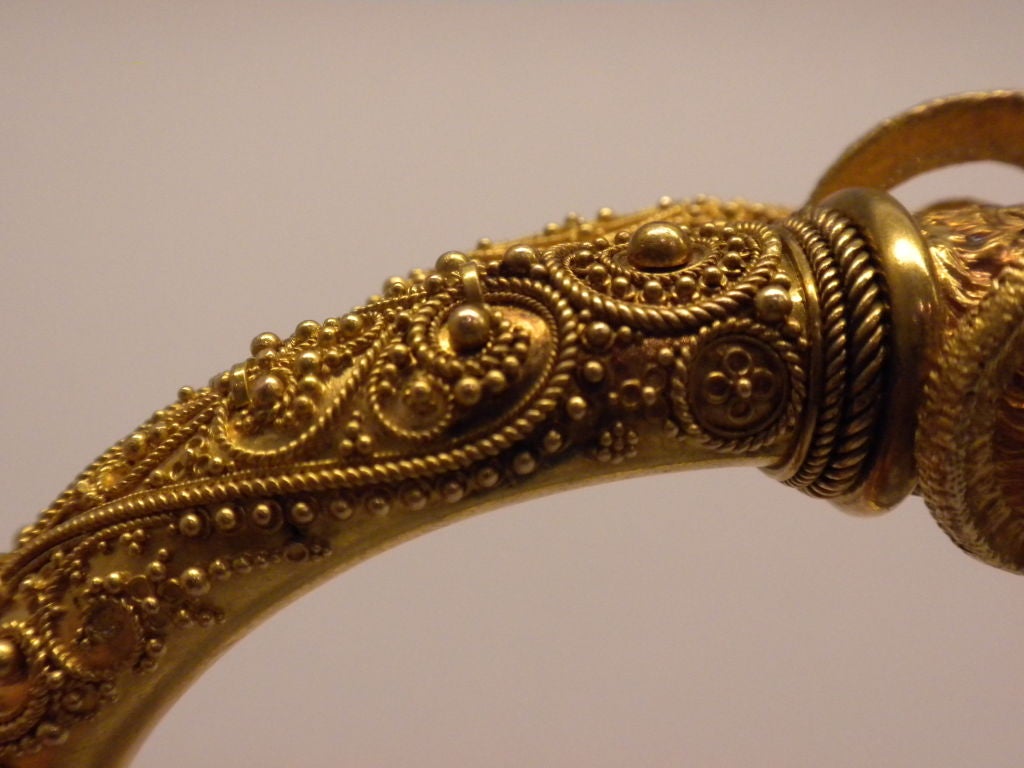Antique Victorian Gold Bangle Bracelet, Circa 1880 3