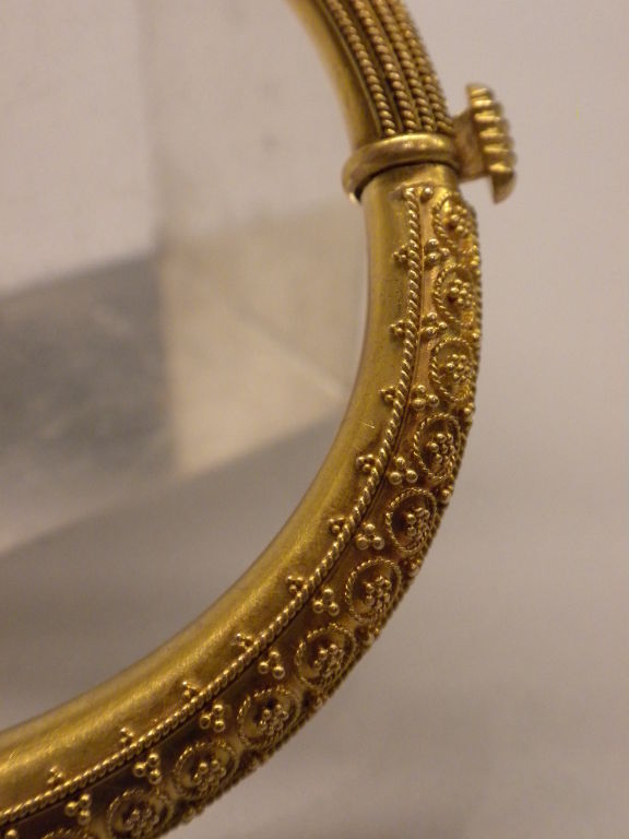 Antique Victorian Gold Bangle Bracelet, Circa 1880 6