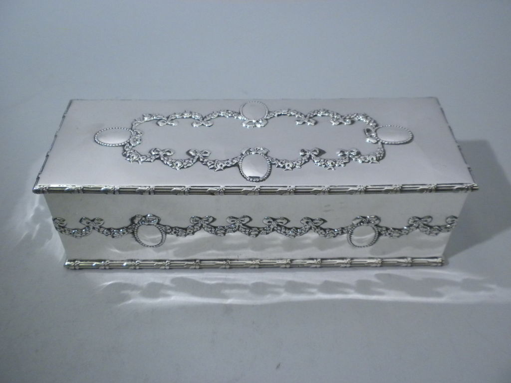 Antique American Sterling Silver Jewelry Box, Circa 1890