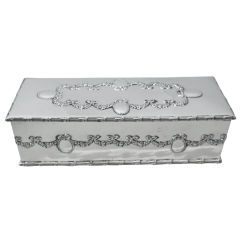 Antique American Sterling Silver Jewelry Box, Circa 1890