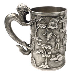 Antique Chinese Silver Tankard, HCH, 1892-1894