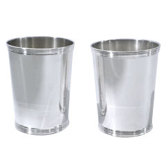Pair of Sterling Silver Mint Julep Cups, Circa 1950