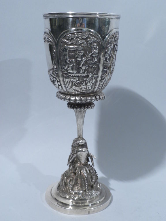 Chinese Silver Goblet, Wang Hing, Circa 1890
