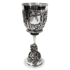 Chinese Silver Goblet, Wang Hing, Circa 1890
