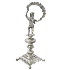 PORTUGUESE Silver Figural Toothpick Holder