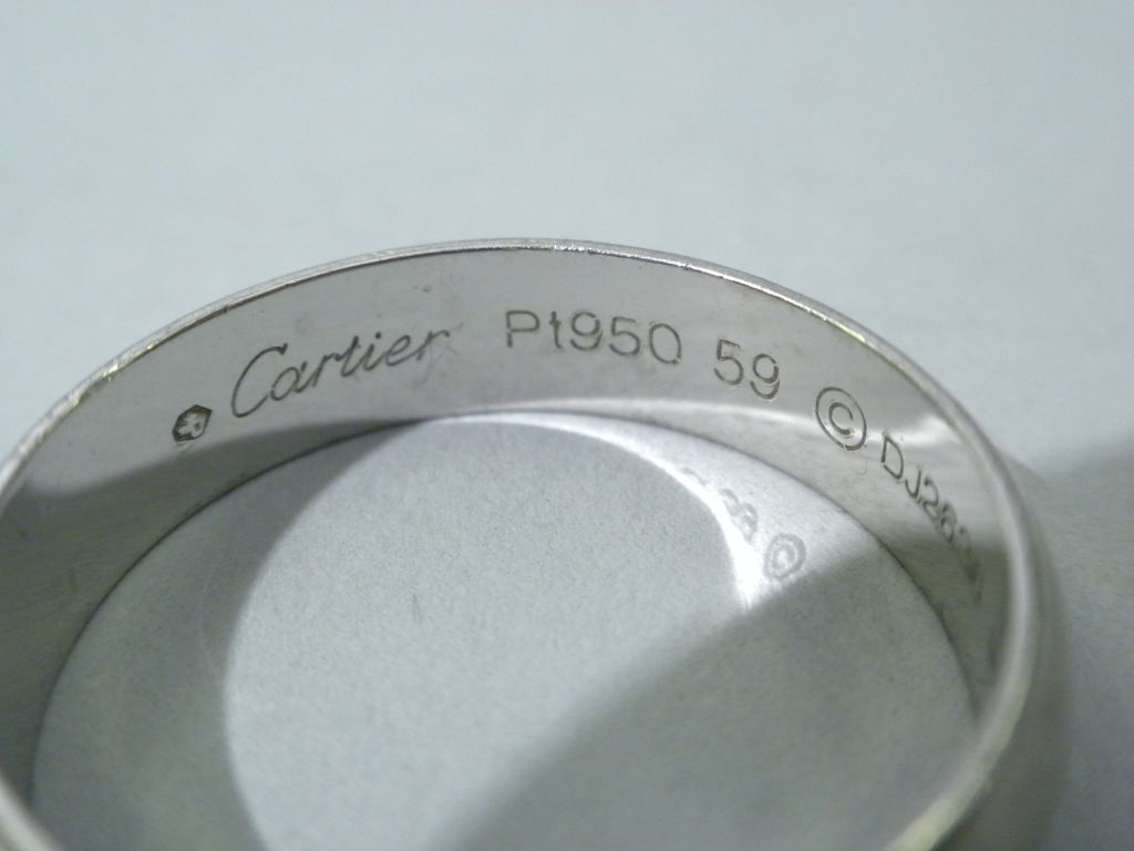Men's Cartier Paris 5mm Platinum Wedding Band Size 59 US 9
