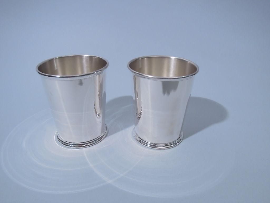 Women's or Men's Set of 10 Sterling Mint Julep Cups by Alvin Circa 1950