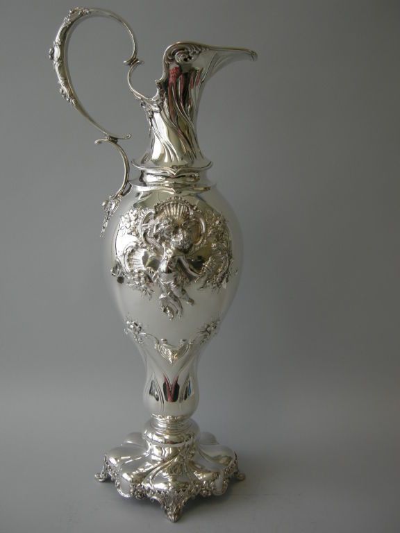 Cast  Antique Tiffany & Co Sterling Ewer, 1895