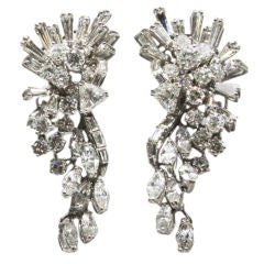 RAYMOND YARD 1950's Diamond Earrings